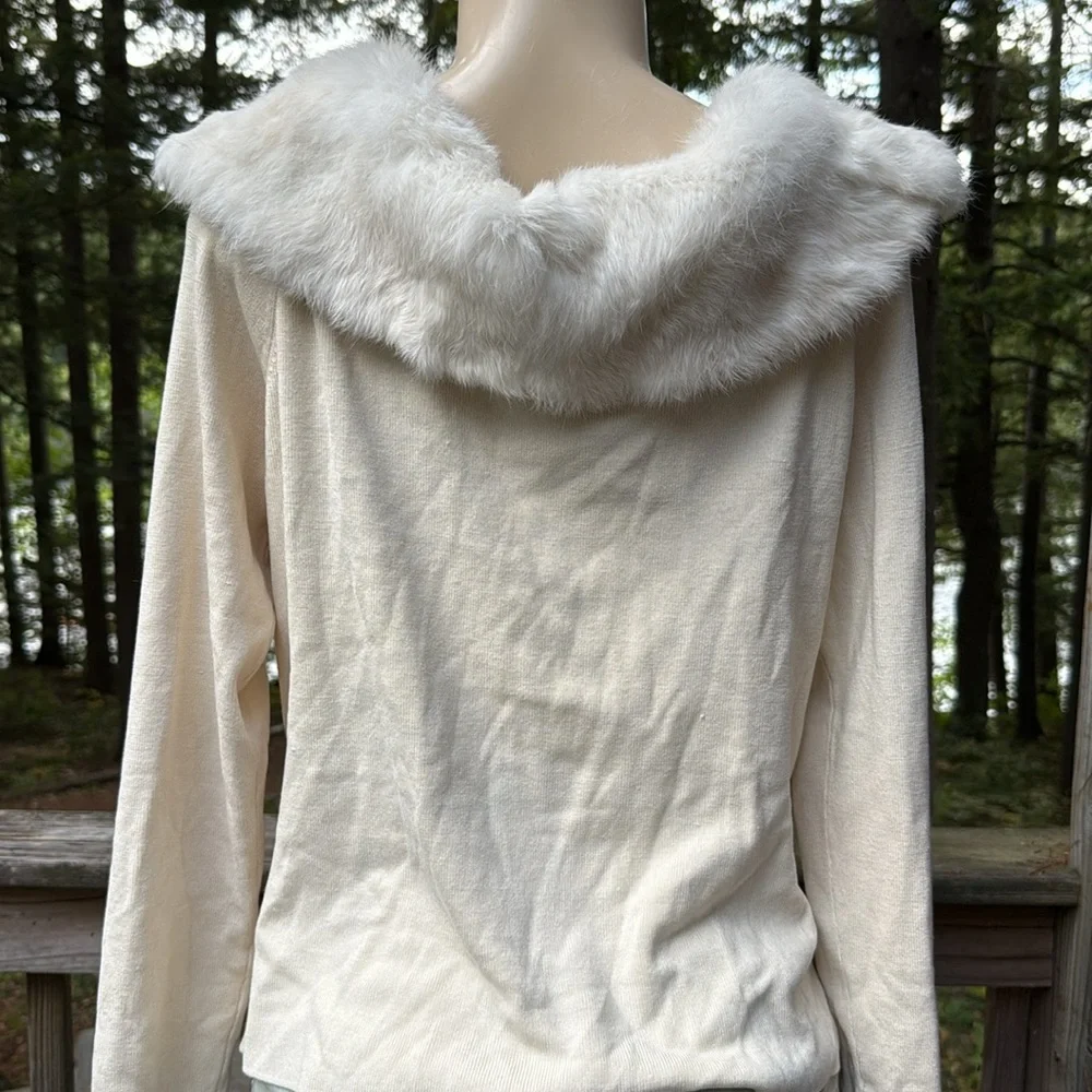 Lillie Rubin Silk Rabbit Fur Sweater NWT